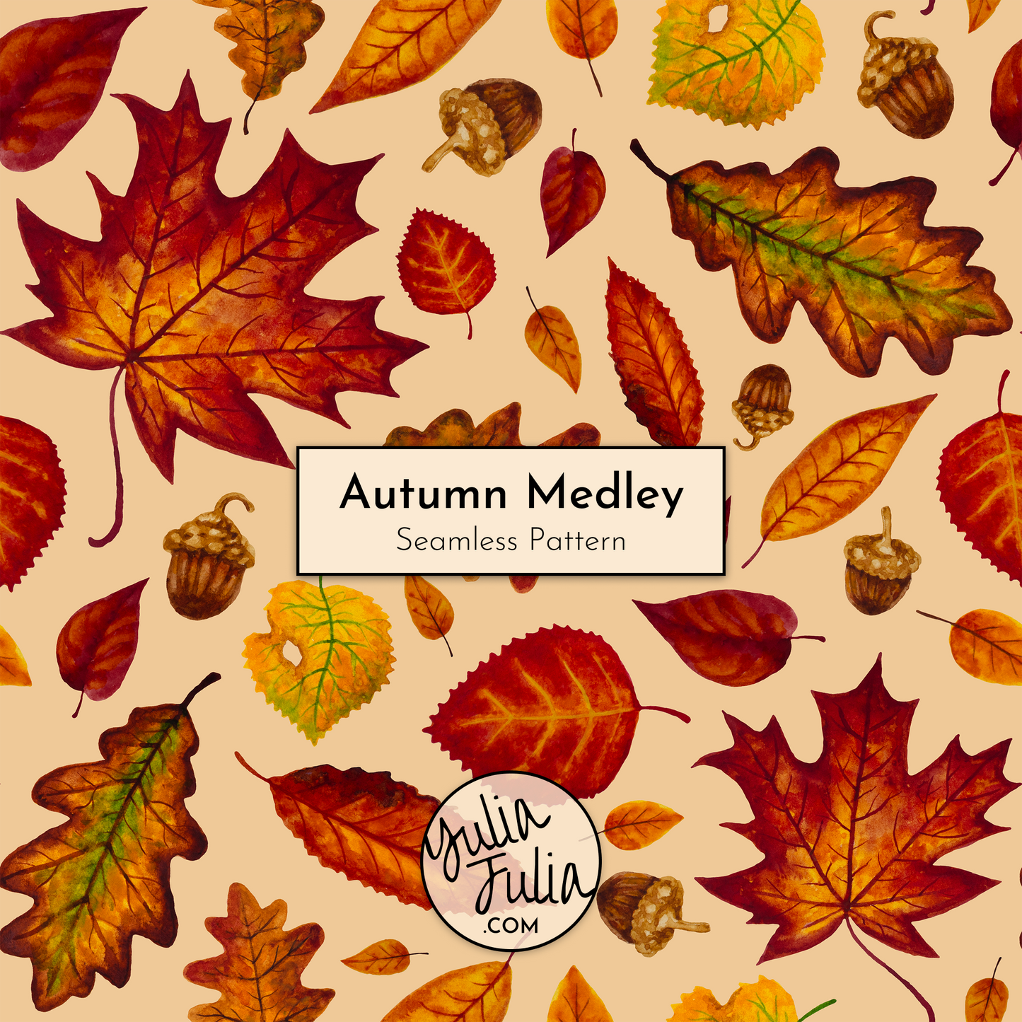 Autumn Medley - Seamless Pattern - Digital Download