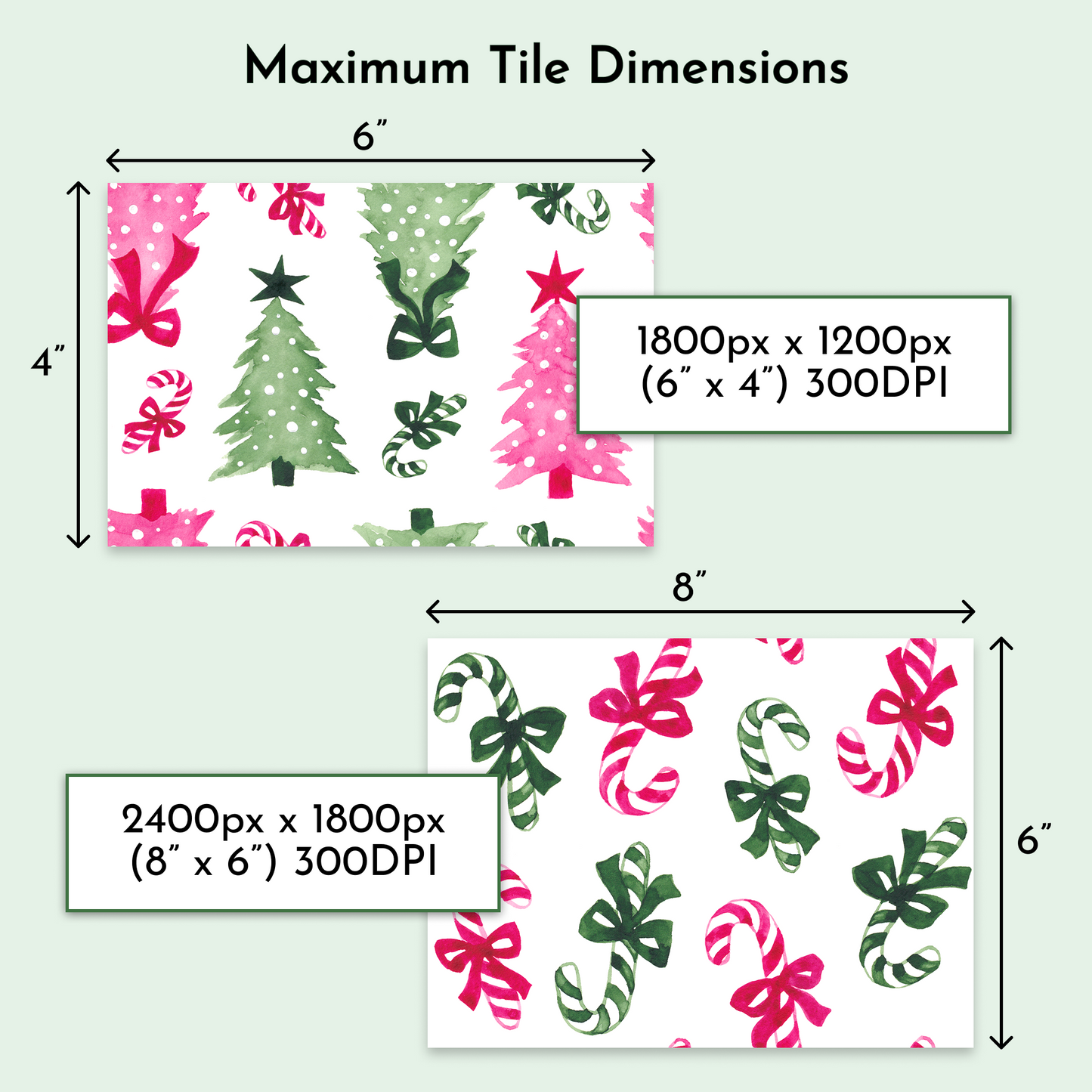 Candy Canes and Christmas Trees - Cute Festive Patterns